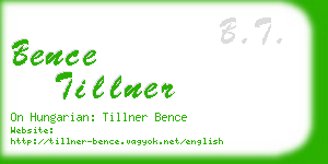 bence tillner business card